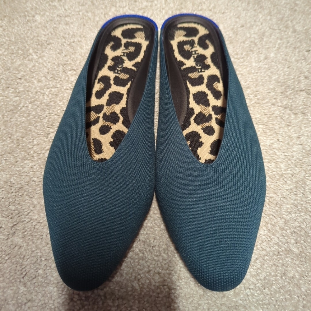 Rothy's emerald almond demi slides size 9.5